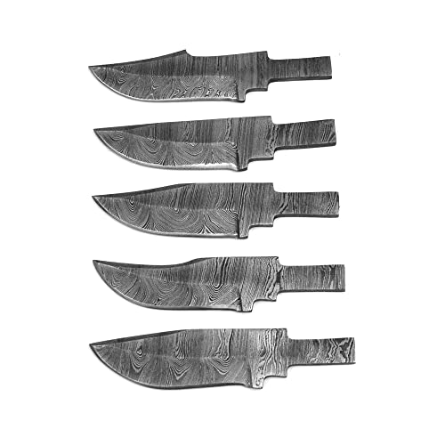 Damast Klinge, 5 stück Hand geschmiedetes Damascus Blank Klinge 6015 von Generisch