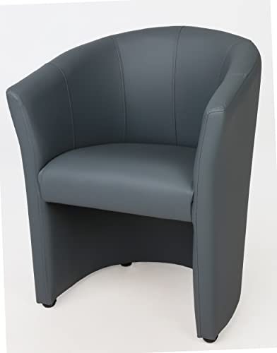 Generisch Design Cocktailsessel Sessel - Clubsessel Loungesessel Club Möbel Bürosessel Praxismöbel Farbe grau Kunstleder von Generisch