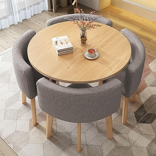 Esstisch Set mit Stühlen, moderner Konferenztisch und 4 Holzstühlen, perfekt für Wohnzimmer und Esszimmer Esstisch Set mit Stühlen, moderner Konferenztisch und 4 Holzstühlen, perfekt für Wohnzimmer und Esszimmer von Generisch