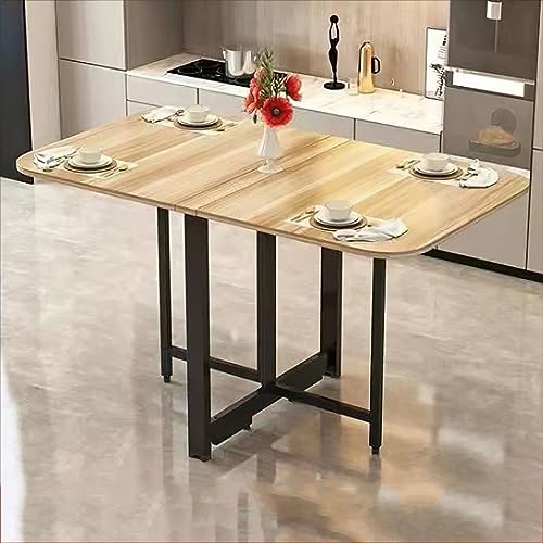 Faltbarer Küchentisch aus Holz – Drop Leaf Esstisch, zusammenklappbar & ausziehbar, multifunktional, platzsparende Möbel für Küche & Wohnzimmer von Generisch