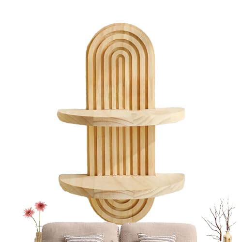 Generisch Boho Wandregale, Holzregale Für Die Wand, Dekorative RegenModerner Kerzenständer Vintage Bücherregal Für Waschraum Flur Schrank Kommode Bar Generisch Boho Wandregale, Holzregale Für Die Wand, Dekorative RegenModerner Kerzenständer Vintage Bücherregal Für Waschraum Flur Schrank Kommode Bar von Generisch
