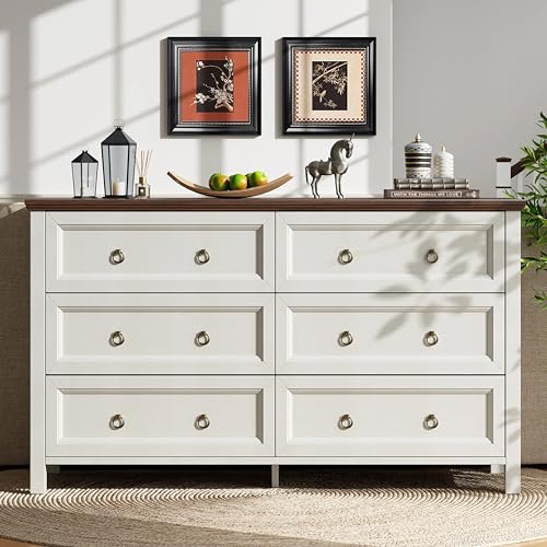 Generisch Kommode mit Schubladen, Kommode Weiß, Sideboard Komodenschrank, Schubladenschrank, Mehrzweckschrank mit 6 Schubladen für Wohnzimmer Schlafzimmer Arbeitszimmer Flur, Weiß Generisch Kommode mit Schubladen, Kommode Weiß, Sideboard Komodenschrank, Schubladenschrank, Mehrzweckschrank mit 6 Schubladen für Wohnzimmer Schlafzimmer Arbeitszimmer Flur, Weiß von Generisch