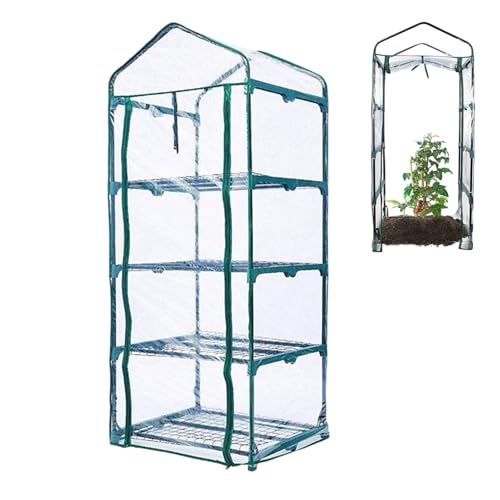 Gewächshausabdeckung - halbkreisförmiges großes Gewächshaus mit Tür | Transparent mit Roller -Tür | Transparenter Ersatzschutz für Gewächshaus, ideal für Terrasse, Terrasse, Farm und Glas Gewächshausabdeckung - halbkreisförmiges großes Gewächshaus mit Tür | Transparent mit Roller -Tür | Transparenter Ersatzschutz für Gewächshaus, ideal für Terrasse, Terrasse, Farm und Glas von Generisch