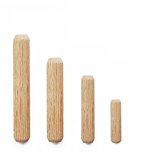 Holzdübel, Riffeldübel aus Buche Ø 6-18mm / Länge 20-160mm (100, Ø 6 x 45mm) von Generisch