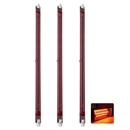 Infrarotlampe 1300W 254mm, R7S Halogenstab 1300LM, 1300W Infrarot Halogen Lampe Dimmbar, 230V Halogenstäbe Dimmbar kein Flimmern, Quarz Infrarot Heizlampe Wärmelampe Rot Halogenstablampe, 3 Stück Infrarotlampe 1300W 254mm, R7S Halogenstab 1300LM, 1300W Infrarot Halogen Lampe Dimmbar, 230V Halogenstäbe Dimmbar kein Flimmern, Quarz Infrarot Heizlampe Wärmelampe Rot Halogenstablampe, 3 Stück von Generisch