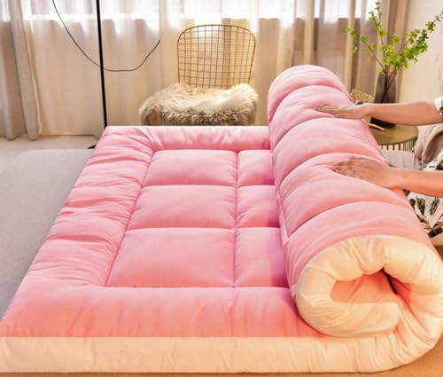 Japanische Matratze, King-Size, Gel-Memory-Schaum-Matratzenauflage, Doppelbett, atmungsaktiv, Rosa, 90 x 200 cm Japanische Matratze, King-Size, Gel-Memory-Schaum-Matratzenauflage, Doppelbett, atmungsaktiv, Rosa, 90 x 200 cm von Generisch