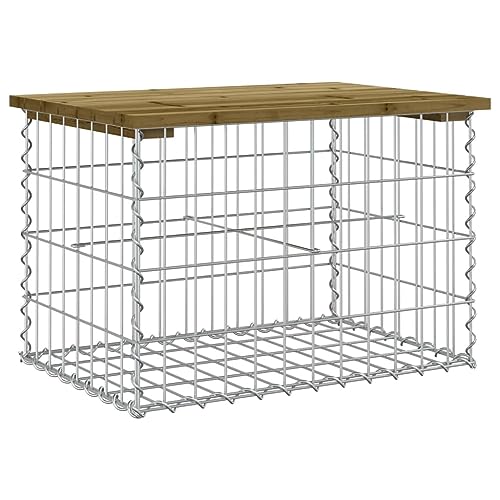 Kangqiling Gartenbank Design Gabione 63 x 44 x 42 cm Kiefer imprägniert, Braun, 834355 Kangqiling Gartenbank Design Gabione 63 x 44 x 42 cm Kiefer imprägniert, Braun, 834355 von Generisch