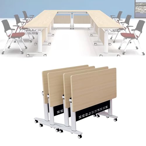 Klappbarer Konferenztisch mit Rollen, tragbarer Klapptisch, Meeting-Schreibtisch, mobiler Trainingstisch für Büro, Klassenzimmer und Sitzungssaal, modernes Design für einfache Einrichtung Klappbarer Konferenztisch mit Rollen, tragbarer Klapptisch, Meeting-Schreibtisch, mobiler Trainingstisch für Büro, Klassenzimmer und Sitzungssaal, modernes Design für einfache Einrichtung von Generisch