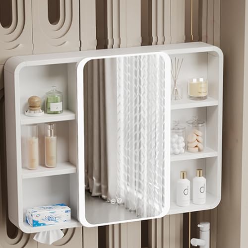 LED-Badezimmer-Spiegelschrank mit Stauraum – intelligenter Medizinschrank mit intelligentem Entnebelungs-Aluminium-Design, Kosmetikspiegel mit Lichtern für verbesserte Schönheit und Nization LED-Badezimmer-Spiegelschrank mit Stauraum – intelligenter Medizinschrank mit intelligentem Entnebelungs-Aluminium-Design, Kosmetikspiegel mit Lichtern für verbesserte Schönheit und Nization von Generisch