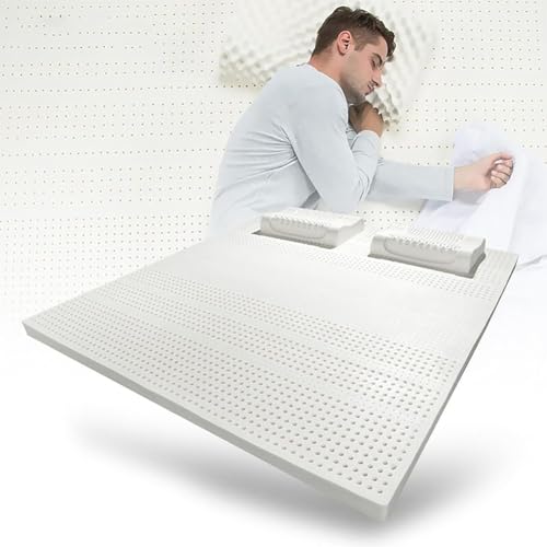 Matratze aus 100 % Naturlatex, 200 x 200 cm, weich und bequem, Wabenbelüftung, Kompressionsbeständig, umweltfreundlich, keine Verformung, ideal für Schlafqualität Matratze aus 100 % Naturlatex, 200 x 200 cm, weich und bequem, Wabenbelüftung, Kompressionsbeständig, umweltfreundlich, keine Verformung, ideal für Schlafqualität von Generisch