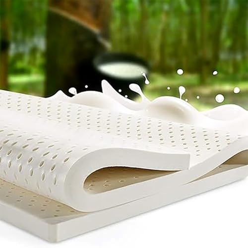 Matratzenauflage aus 100 % Naturlatex, 5 cm dick, bequem und atmungsaktiv, Queensize-Bettgröße 200 x 220 cm, 95D-Unterstützung für optimale Schlafqualität Matratzenauflage aus 100 % Naturlatex, 5 cm dick, bequem und atmungsaktiv, Queensize-Bettgröße 200 x 220 cm, 95D-Unterstützung für optimale Schlafqualität von Generisch