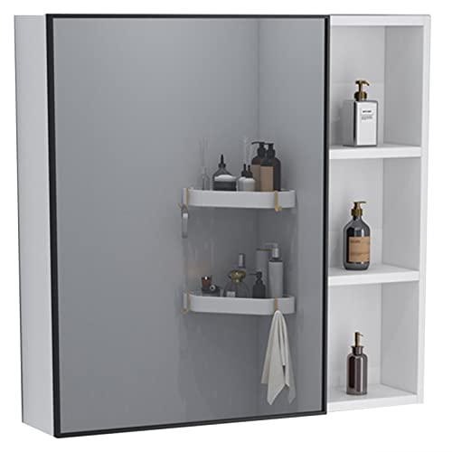 Medizinschrank zur Wandmontage mit Scharnierspiegel, platzsparende Aufbewahrungslösung für Badezimmerutensilien Medizinschrank zur Wandmontage mit Scharnierspiegel, platzsparende Aufbewahrungslösung für Badezimmerutensilien von Generisch