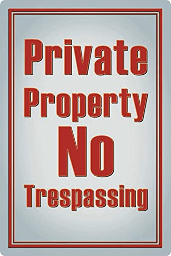 Metall Schild 20x30cm Private Property No Trespassing Blechschild Metall Schild 20x30cm Private Property No Trespassing Blechschild von Generisch