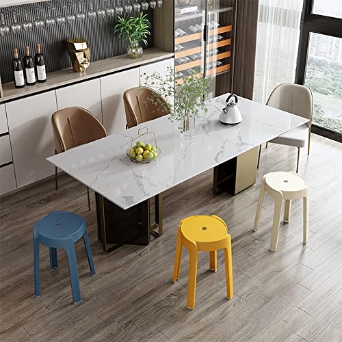 Moderne Stapelstühle 4er Set - Einzigartiges Whirl Design Runde Nesting Barhocker mit X-Form Verbindung & Anti-Rutsch-Fußpolster - Kunststoff für Zuhause Küche & Büro - Trägt bis zu 150 kg Moderne Stapelstühle 4er Set - Einzigartiges Whirl Design Runde Nesting Barhocker mit X-Form Verbindung & Anti-Rutsch-Fußpolster - Kunststoff für Zuhause Küche & Büro - Trägt bis zu 150 kg von Generisch