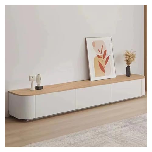 Moderner, zweifarbiger TV-Schrank mit 3/4 Schubladen, Aufbewahrungsschrank, ideal für Wohnzimmer und Schlafzimmer, Multimedia-Center mit minimalistischem Design (220 x 30 x 28 cm) von Generisch