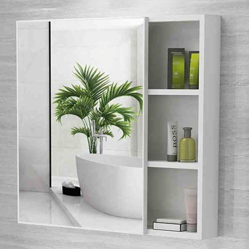 Moderner LED-beleuchteter Badezimmerspiegel Medizinschrank – Wandmontierte Aufbewahrung mit versenktem Design für Badezimmer oder Schlafzimmer über Toilette, stilvoll und funktional Moderner LED-beleuchteter Badezimmerspiegel Medizinschrank – Wandmontierte Aufbewahrung mit versenktem Design für Badezimmer oder Schlafzimmer über Toilette, stilvoll und funktional von Generisch