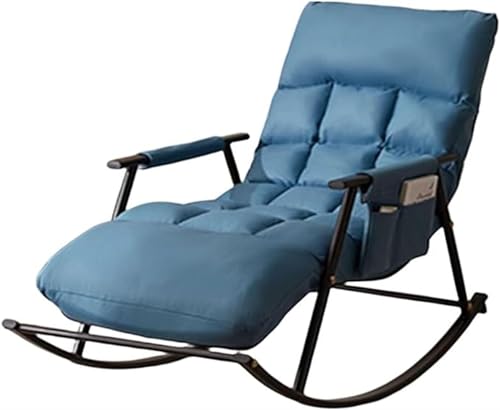 Moderner Schaukelstuhl aus Metall, gepolstert, für Erwachsene, bequemer Schaukelstuhl für Kinderzimmer, Schaukelstuhl mit Fußhocker, Holz, Schaukelstuhl für Schlafzimmer, Entspannung Moderner Schaukelstuhl aus Metall, gepolstert, für Erwachsene, bequemer Schaukelstuhl für Kinderzimmer, Schaukelstuhl mit Fußhocker, Holz, Schaukelstuhl für Schlafzimmer, Entspannung von Generisch