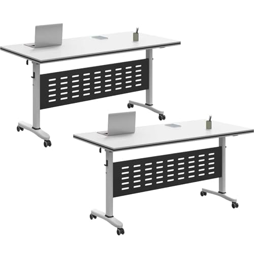 Moderner klappbarer Konferenztisch, mobiler Klapptisch mit Feststellrädern, platzsparendes Design für Büro und Konferenzraum, tragbarer Klapptisch für einfache Einrichtung Moderner klappbarer Konferenztisch, mobiler Klapptisch mit Feststellrädern, platzsparendes Design für Büro und Konferenzraum, tragbarer Klapptisch für einfache Einrichtung von Generisch