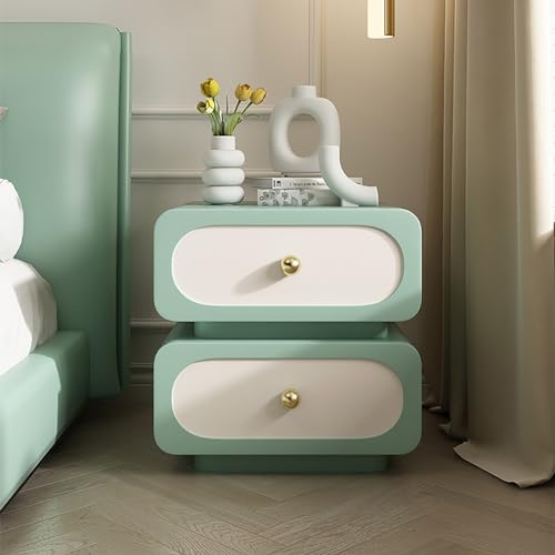 Moderner minimalistischer Nachttisch aus Massivholz mit Aufbewahrungsschubladen, Nachttisch für Schlafzimmer, kompakte Kommode für kleine Räume Moderner minimalistischer Nachttisch aus Massivholz mit Aufbewahrungsschubladen, Nachttisch für Schlafzimmer, kompakte Kommode für kleine Räume von Generisch