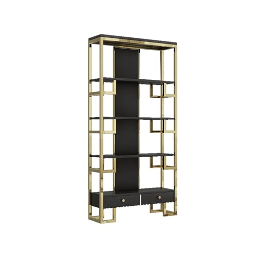 Modernes Bücherregal aus Edelstahl, kreatives Licht, luxuriöses Aufbewahrungsregal für Büro und Wohnzimmer, Schmiedeeisen, schlichtes Design, platzsparendes Bücherregal (Farbe: B, Größe: S: 80 x 30 x Modernes Bücherregal aus Edelstahl, kreatives Licht, luxuriöses Aufbewahrungsregal für Büro und Wohnzimmer, Schmiedeeisen, schlichtes Design, platzsparendes Bücherregal (Farbe: B, Größe: S: 80 x 30 x von Generisch