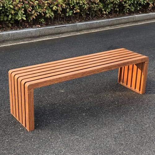 Parkbank aus Holz, keine Montage erforderlich, mit Lattensitzen und verstärkter Struktur für Terrasse und Garten im Freien Parkbank aus Holz, keine Montage erforderlich, mit Lattensitzen und verstärkter Struktur für Terrasse und Garten im Freien von Generisch