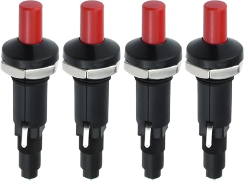 Piezozünder mit Druckknopf, Doppelausgang, Funkenzündung für Gasgrill, Kamin und Ofen, Schwarz, 4 Stück Piezozünder mit Druckknopf, Doppelausgang, Funkenzündung für Gasgrill, Kamin und Ofen, Schwarz, 4 Stück von Generisch