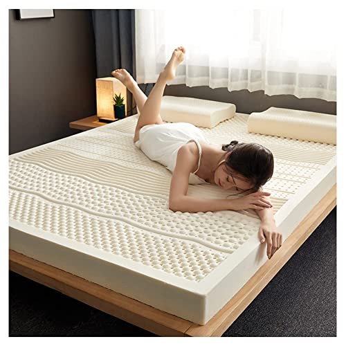 Queen 7-Zonen-Matratzenauflage aus 100 % natürlichem Premium-Latex, zur Druckentlastung, weiche Futon-Matratzenauflage, 7,5 cm dick, 180 x 200 cm, Hotelqualität, Komfort Queen 7-Zonen-Matratzenauflage aus 100 % natürlichem Premium-Latex, zur Druckentlastung, weiche Futon-Matratzenauflage, 7,5 cm dick, 180 x 200 cm, Hotelqualität, Komfort von Generisch