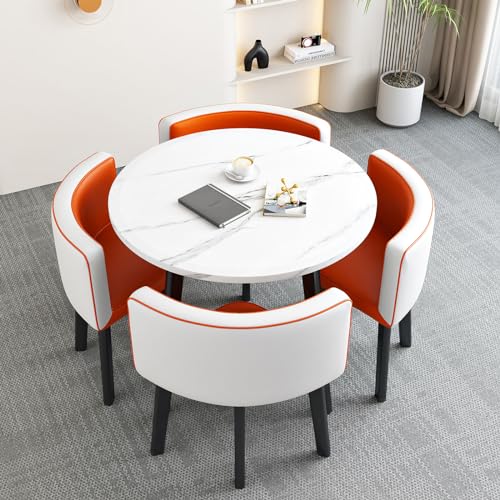 Runder Esstisch Set für Küche, kleine Frühstücksbar mit Stühlen, ideal für Esszimmer oder Konferenzgebrauch Runder Esstisch Set für Küche, kleine Frühstücksbar mit Stühlen, ideal für Esszimmer oder Konferenzgebrauch von Generisch