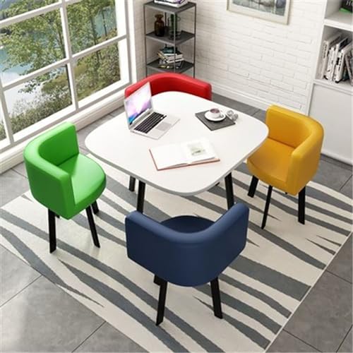Rundes Konferenztisch-Set – 5-teiliger Esstisch mit 4 Stühlen für Küche und Esszimmer, perfekt für Frühstücksbar, platzsparendes Design, 80 x 75 cm Rundes Konferenztisch-Set – 5-teiliger Esstisch mit 4 Stühlen für Küche und Esszimmer, perfekt für Frühstücksbar, platzsparendes Design, 80 x 75 cm von Generisch