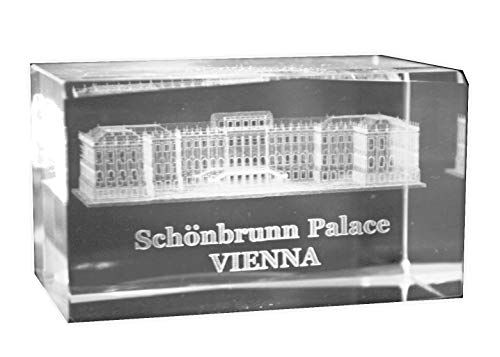 SCHÖNBRUNN Wien 3D Glas Kristall Quader XL im Hochformat - von WWW.Vienna-Fashion.at - Wien Österreich Austria - Setzkasten Deko Vitrine (Schönbrunn) von Generisch