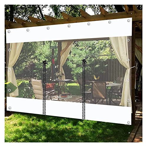 Transparente wasserdichte Pavillon-Plane für den Außenbereich, Seitenteil mit Reißverschluss-Tür, transparenter Balkonregenvorhang, weiße Plane für Pergola, Veranda und Terrasse, Trennwand Sichtschutz Transparente wasserdichte Pavillon-Plane für den Außenbereich, Seitenteil mit Reißverschluss-Tür, transparenter Balkonregenvorhang, weiße Plane für Pergola, Veranda und Terrasse, Trennwand Sichtschutz von Generisch