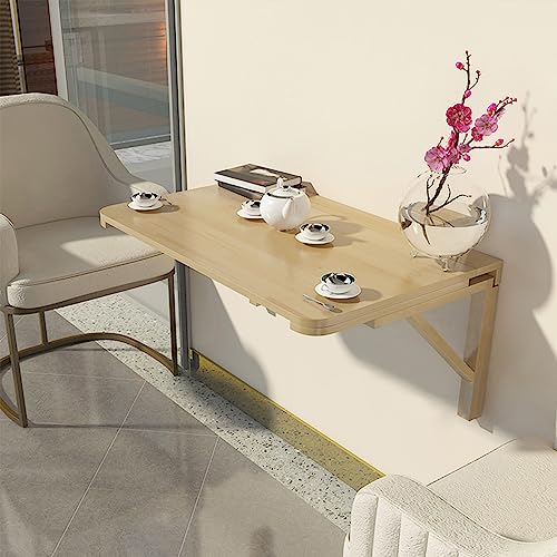 Wandmontierter Klapptisch für den Außenbereich, klappbarer Esstisch mit schwebendem Holzdesign, platzsparender Hängetisch für Zuhause, Bar, Büro, Garten und Garage, große Größe L 110 x B 50 cm Wandmontierter Klapptisch für den Außenbereich, klappbarer Esstisch mit schwebendem Holzdesign, platzsparender Hängetisch für Zuhause, Bar, Büro, Garten und Garage, große Größe L 110 x B 50 cm von Generisch