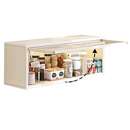 Weißer Hängeschrank mit Klapptüren, kleiner Hängeschrank für Küche, Wohnzimmer, Schlafzimmer und Badezimmer, Aufbewahrung, praktisch und schön, 60 x 30 x 17 cm Weißer Hängeschrank mit Klapptüren, kleiner Hängeschrank für Küche, Wohnzimmer, Schlafzimmer und Badezimmer, Aufbewahrung, praktisch und schön, 60 x 30 x 17 cm von Generisch