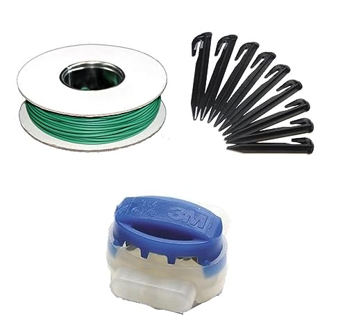 Genisys Mähroboter Kabel Reparatur Set + Haken Verbinder kompatibel mit Ferrex Rasen Roboter Mäher von Aldi Begrenzung Draht Erdnägel Klemmen - HQ 2024, Set:25m+50H+8V Genisys Mähroboter Kabel Reparatur Set + Haken Verbinder kompatibel mit Ferrex Rasen Roboter Mäher von Aldi Begrenzung Draht Erdnägel Klemmen - HQ 2024, Set:25m+50H+8V von Genisys