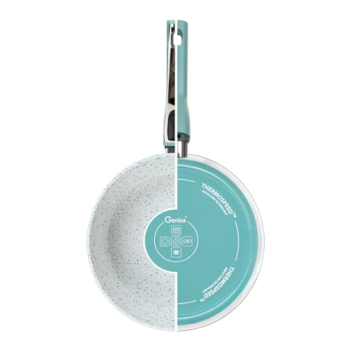 Genius Cerafit Revolution Pfanne 28 CM, Keramik antihaftbeschichtet, Bratpfanne PFAS frei mit Glasdeckel, abnehmbarer Griff, alle Herdarten Induktion Backofen Spülmaschinen geeignet Genius Cerafit Revolution Pfanne 28 CM, Keramik antihaftbeschichtet, Bratpfanne PFAS frei mit Glasdeckel, abnehmbarer Griff, alle Herdarten Induktion Backofen Spülmaschinen geeignet von Genius