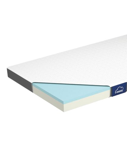 Genius Eazzzy Topper Classic 100x200cm Höhe 7 cm H2 H3 - orthopädische Matratzentopper für Matratze & Boxspringbett aus Gelschaum | Matratzenauflage 100x200 für Allergiker + Bezug von Genius