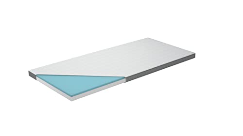 Genius Eazzzy Topper Classic 90x200cm Höhe 7 cm H2 H3 - orthopädische Matratzentopper für Matratze & Boxspringbett aus Gelschaum | Matratzenauflage 90x200 für Allergiker + Bezug von Genius