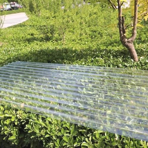 Transparente Dachplatten,Wetterfest Wellplatten,FRP-Wandblech Dachblech,1,2mm Gewächshausplatten,Stumme Dachmaterial,für das Ersetzen auf Carport Vordach,Zuschneidbar (0.9x1.15m/35x45in,7 Pcs) von Geovne