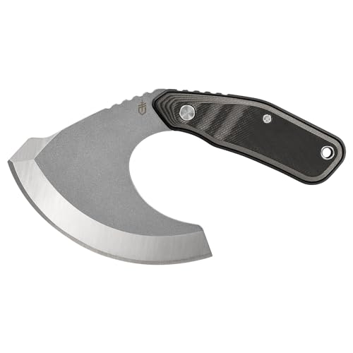 Gerber Survival-Messer mit Holster, Downwind Ulu, Klingenlänge: 8,7 cm, G10/7Cr17MoV, Schwarz, 30-001823 von Gerber