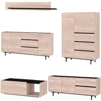 GERMANIA Wohnzimmer-Set "Cantoria", (Set, 5 St.), mit Sideboard, Highboard, Wandboard, Lowboard, Couchtisch von Germania