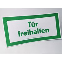 Tür Freihalten - Schild Aus Den 80Er Jahren Kunststoff Industrial 30 X 14.8cm von Gernewieder