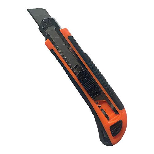 Gertu GNOOSLAMCLASS3_18 Abbrechklingen Messer, Orange-Schwarz, 18 mm Größe, 12 Stück von Gertu