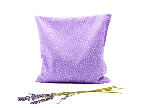 Lavendelkissen - Lila Pünktchen - Duftkissen handgenäht mit 85g Lavendelblüten aus der Provence - Lavendel Kissen von Gerüche-Küche