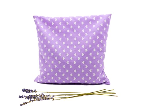 Lavendelkissen - Lila mit Herz - Duftkissen handgenäht mit 85g Lavendelblüten aus der Provence - Lavendel Kissen von Gerüche-Küche