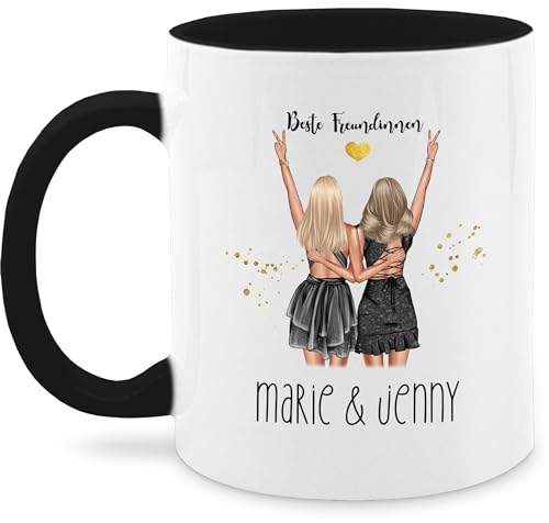 Tasse Tassen 325ml - Party Freundinnen Geschenk Beste Freundin Geschenkidee Best Friends Schwestern Mädels Freundschaft Geburtstag Weihnachten - 325 ml - Schwarz - personalisierte geschenke gute von Geschenk mit Namen personalisiert by Shirtracer