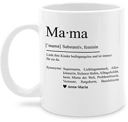 Tasse Tassen 325ml - Mama Geschenk Definition Weihnachten Substantiv Geschenkidee Geburtstag Mutti Danke sagen - 325 ml - Weiß - mom mum kaffeetasse muttertag kaffeebecher für mütter mami mamas von Geschenk mit Namen personalisiert by Shirtracer