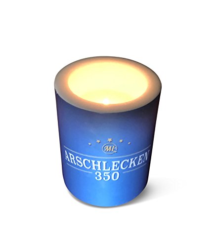 Original Arschlecken 350 Kerze, Royalblau, ø 9,5 cm, Höhe 112 cm, Brenndauer 100h von Geschenkbox