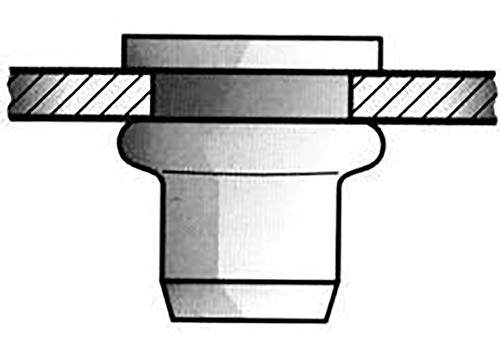 Blindnietmuttern Alu M 6 x 9 x 15,5 mm, 250 Stück, (1433680) von Gesipa