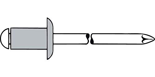 Gesipa Blindniete Alu/Stahl 5 x 35 mm, 100 Stück, (1454052) Blindniettechnik, Grau von Gesipa