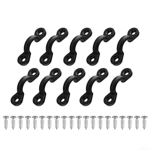 10 Stück Nylon-Bungee-Deckschlaufen mit Ösenhaken für sichere und Boots-Rakeling, inklusive 20 Edelstahl-Schrauben für die Installation 10 Stück Nylon-Bungee-Deckschlaufen mit Ösenhaken für sichere und Boots-Rakeling, inklusive 20 Edelstahl-Schrauben für die Installation von Gettimore